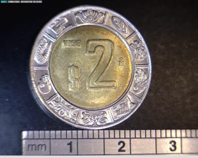 2 Pesos Bimetálica 1998