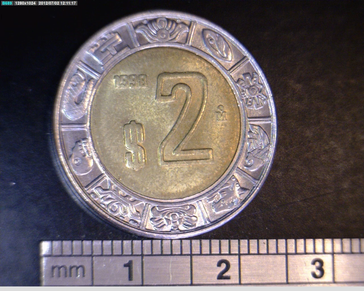 2 Bimetálica 1998 . Inventario Banxico 20189 (reverso)