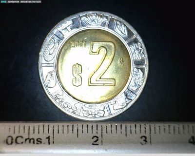 2 Pesos Bimetálica 2001