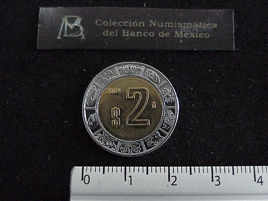 2 Bimetálica 2004 . Inventario Banxico 21240 (reverso)