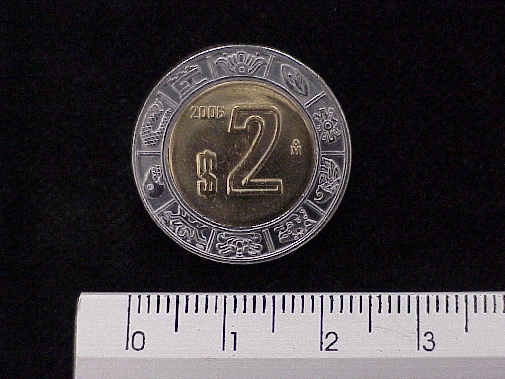 2 Bimetálica 2006 . Inventario Banxico 21665 (reverso)