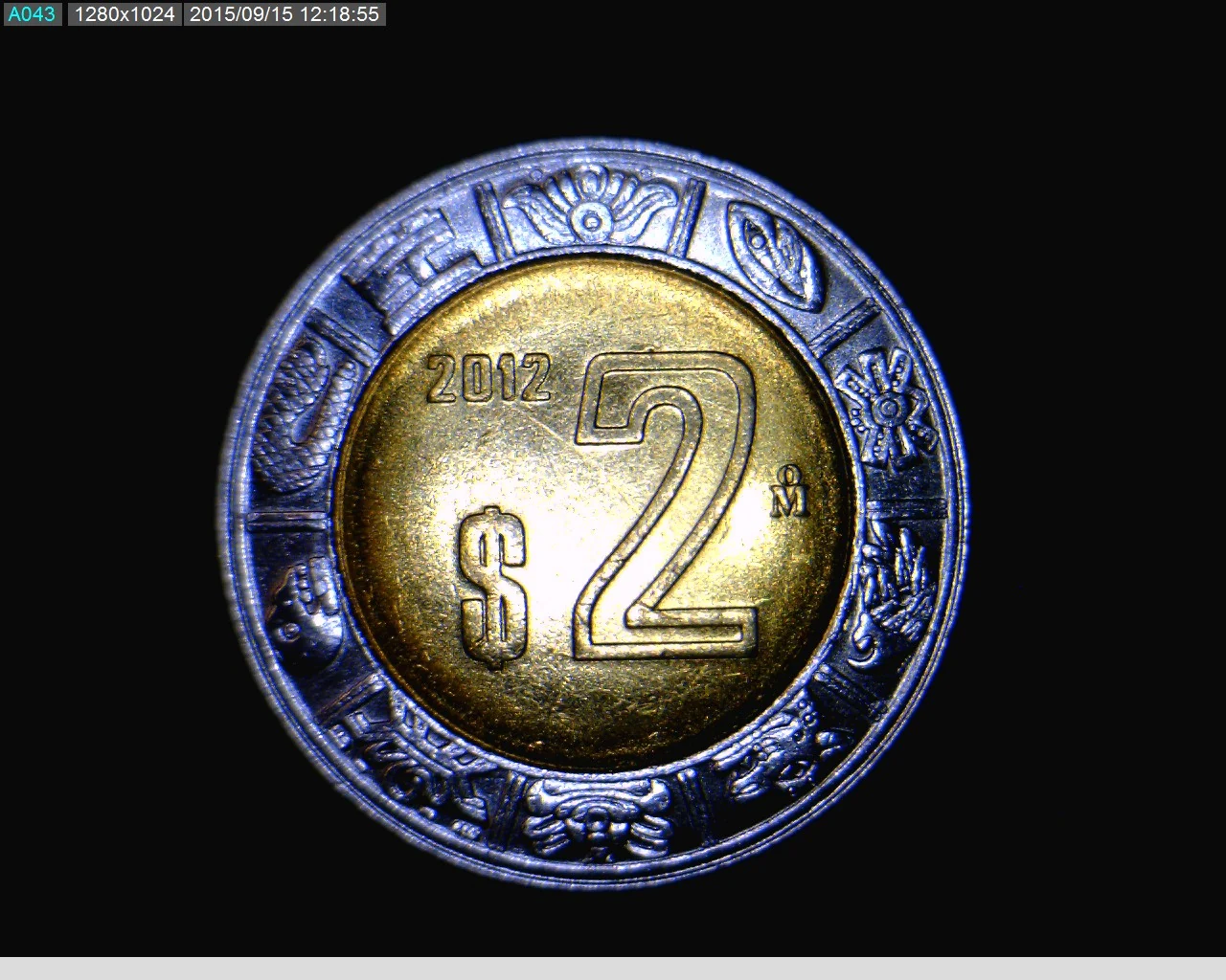 2 Bimetálica 2012 . Inventario Banxico 23109 (reverso)