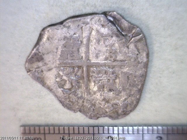 Anverso de moneda 2 Reales, plata 0.900