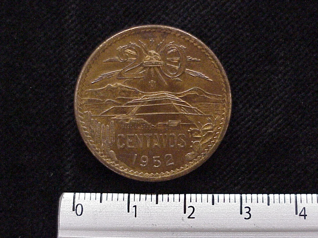 20 Centavos Cobre 1952 (reverso)