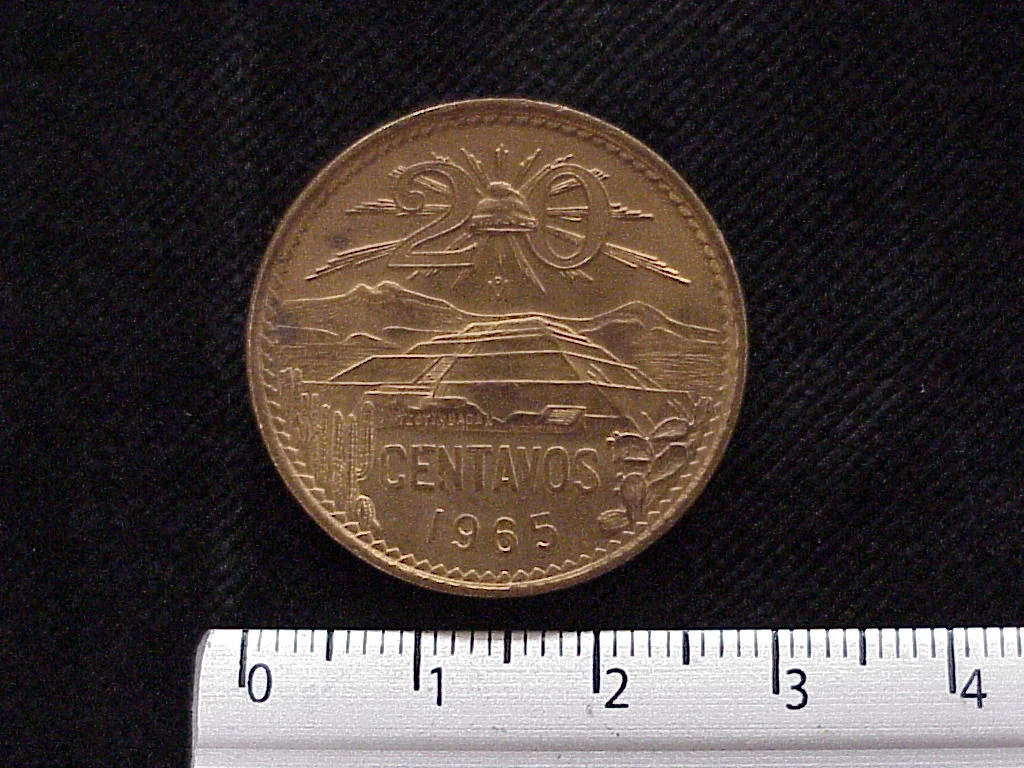 20 Centavos Cobre 1965 (reverso)