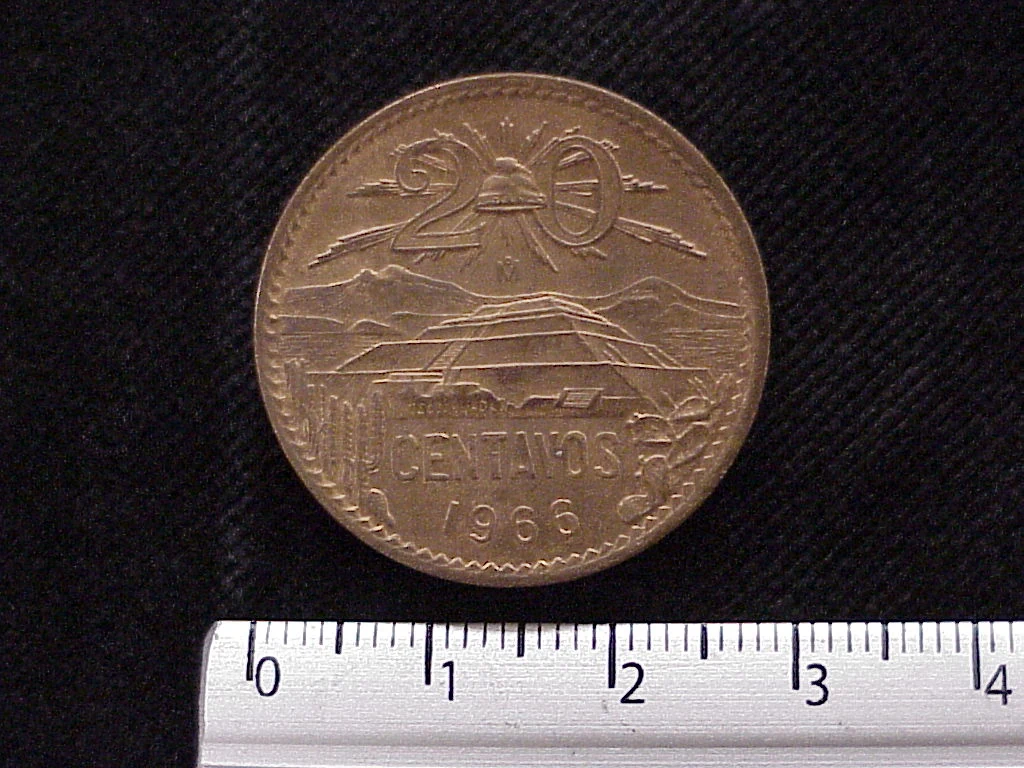 20 Centavos Cobre 1966 (reverso)