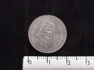 20 Cuproníquel 1978 . Inventario Banxico 12155 (reverso)