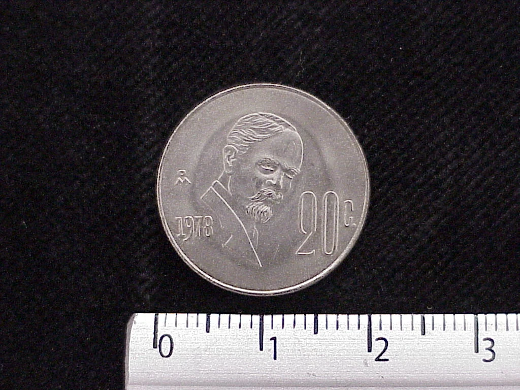 20 Cuproníquel 1978 . Inventario Banxico 12155 (reverso)