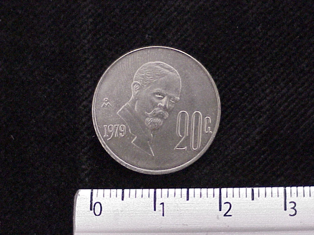 20 Cuproníquel 1979 . Inventario Banxico 12158 (reverso)