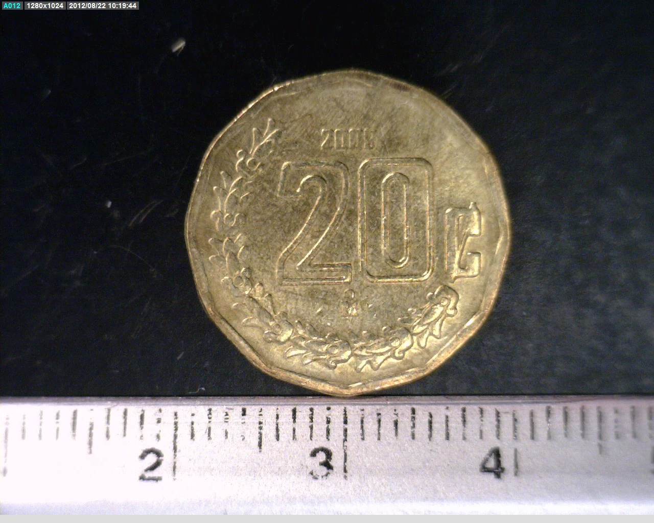 20 Centavos Bronce Aluminio 2009 · Reverso