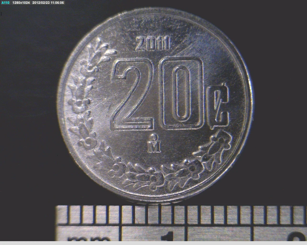 20 Centavos Acero inoxidable 2011 · Reverso