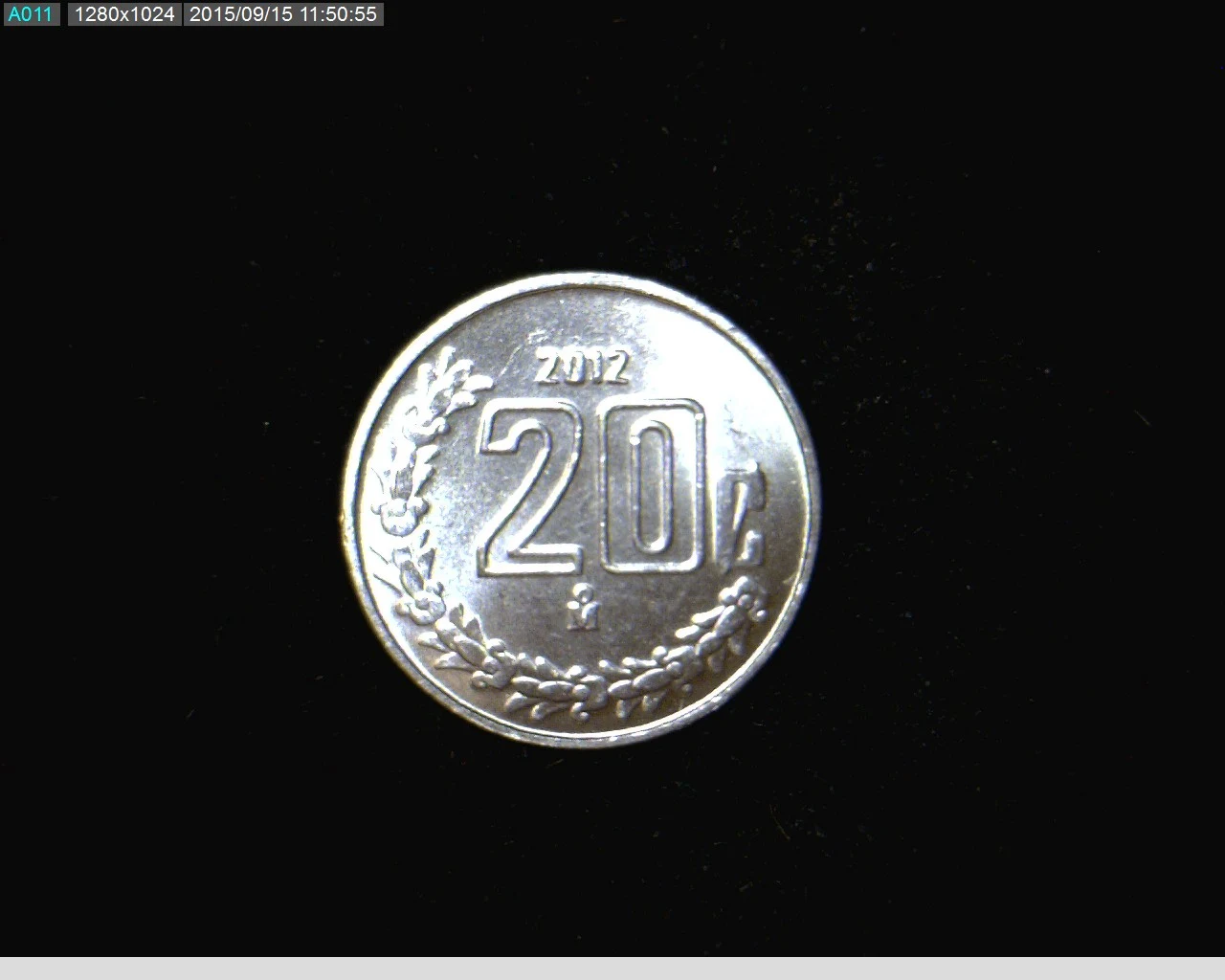 20 Centavos Acero inoxidable 2012 · Reverso