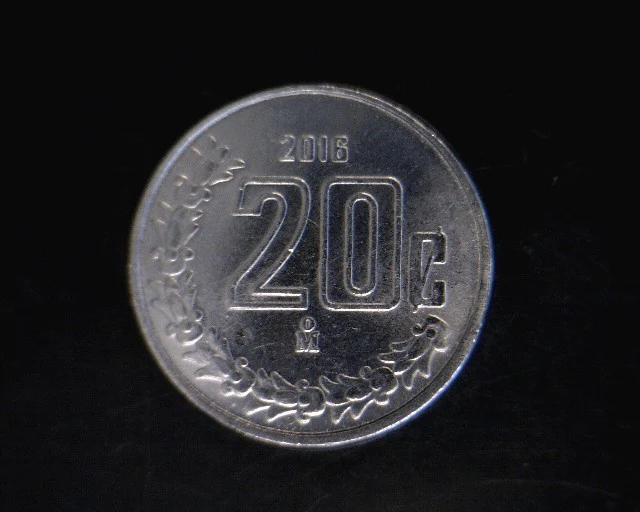 20 Centavos Acero inoxidable 2016 · Reverso