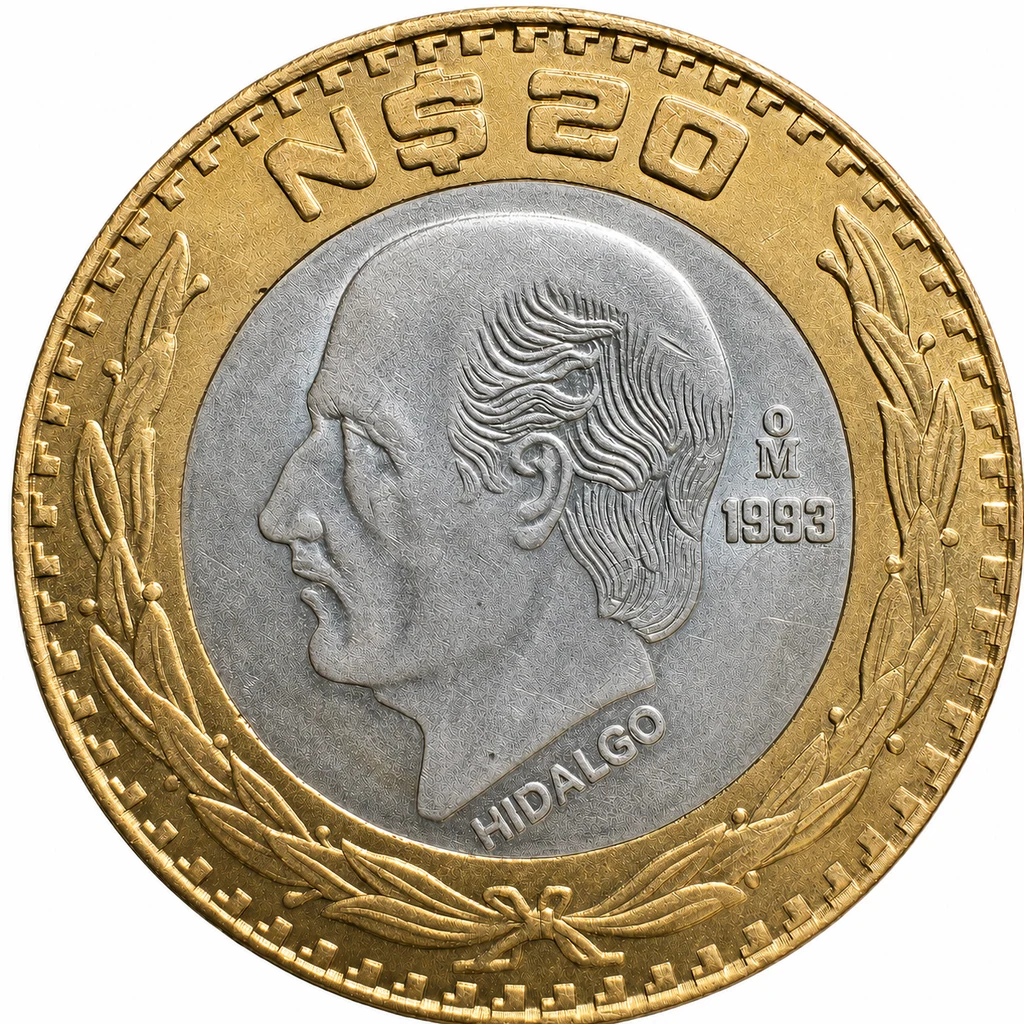 20 Nuevos Pesos Hidalgo 1993