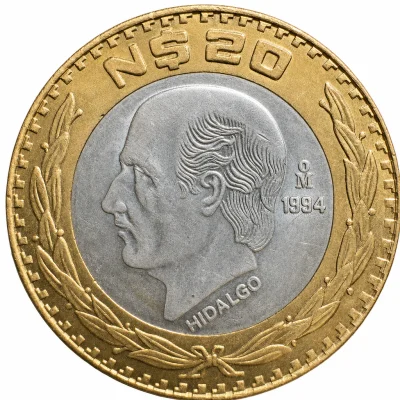 20 Nuevos Pesos Hidalgo 1994