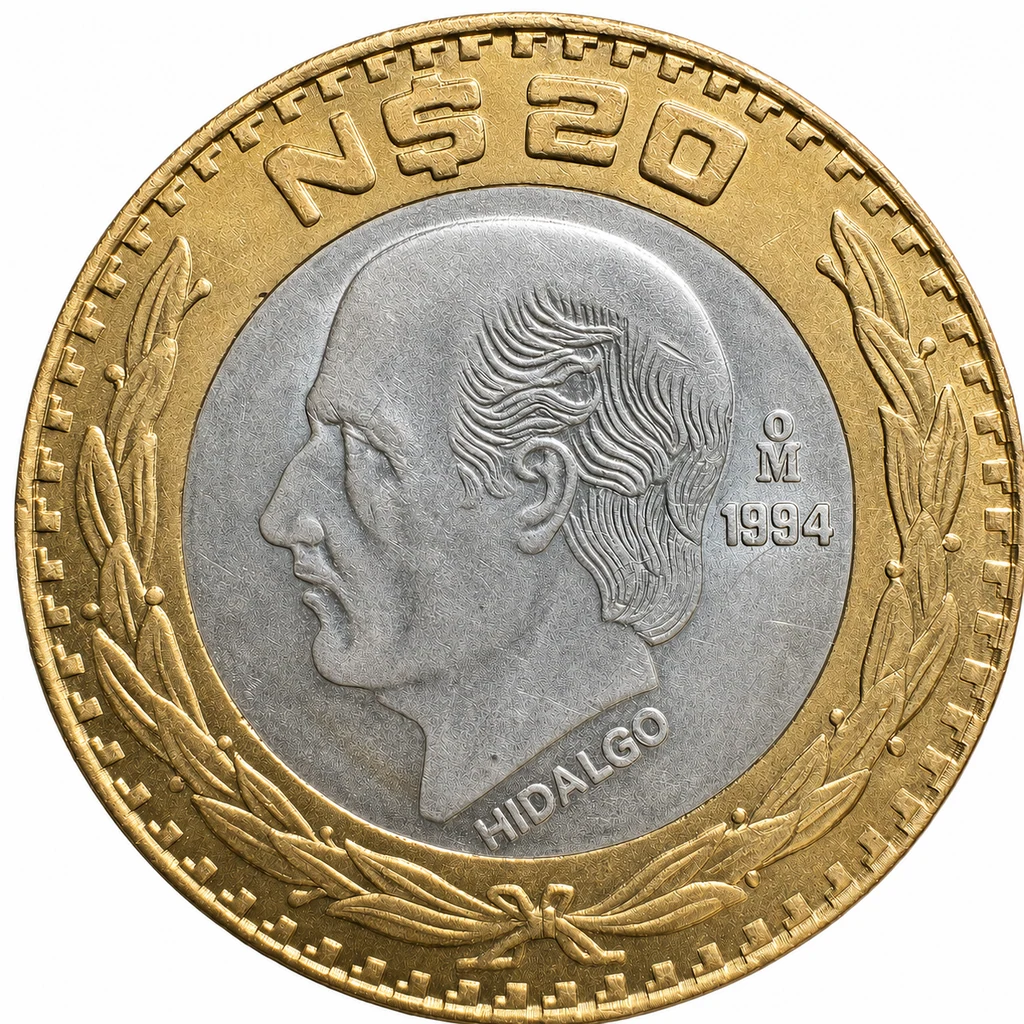 20 Nuevos Pesos Hidalgo 1994