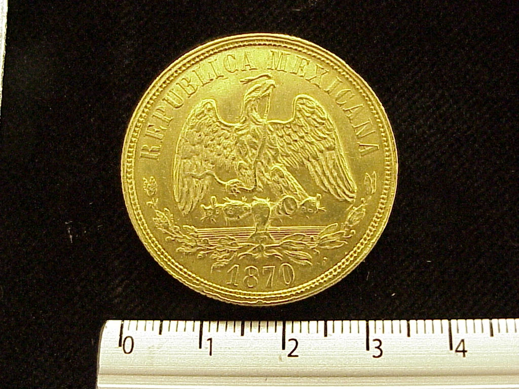 20 Pesos 1870 · Anverso