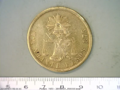 20 Pesos Oro · 1873