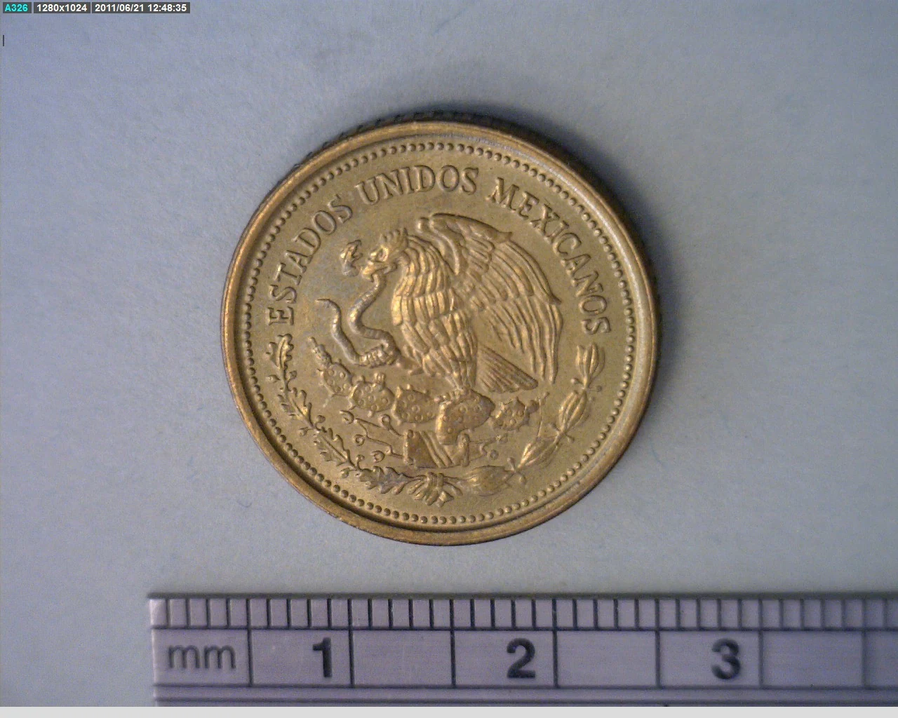 20 Pesos Bronce Aluminio 1986 (anverso)