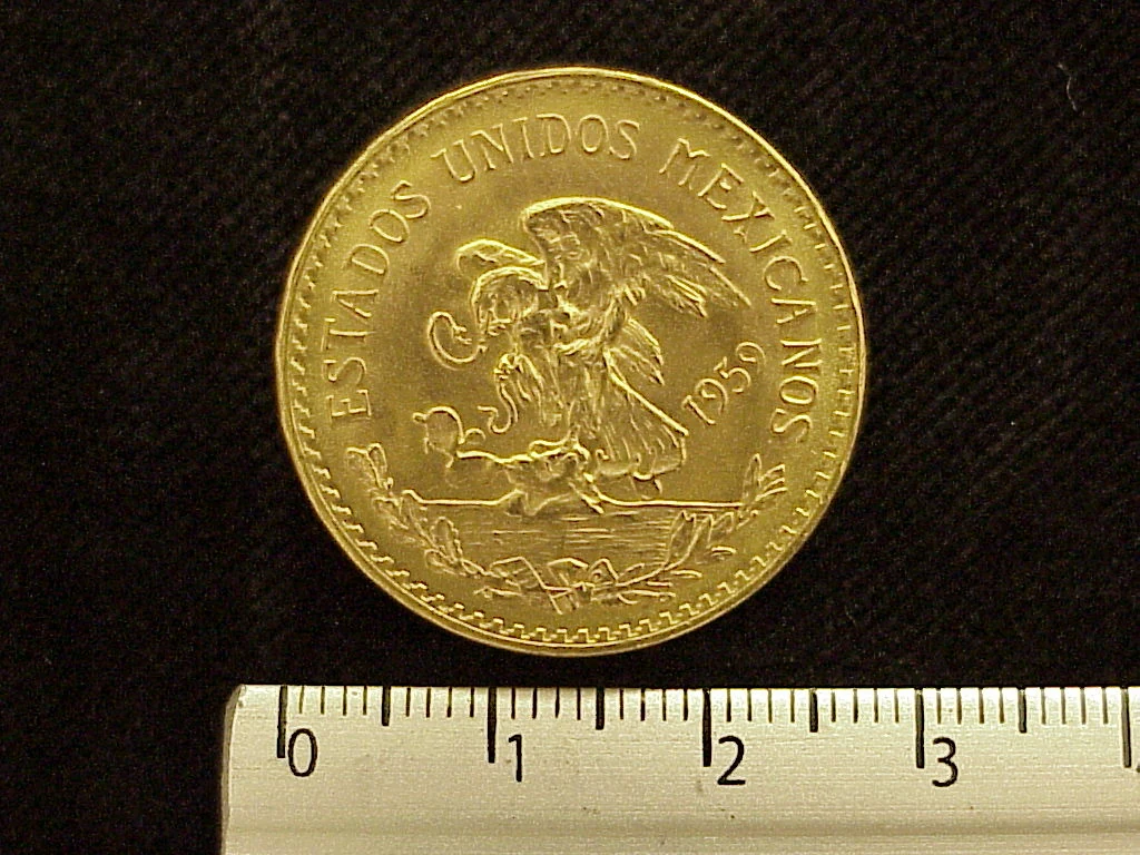 20 Pesos Azteca Oro 1959 (anverso)