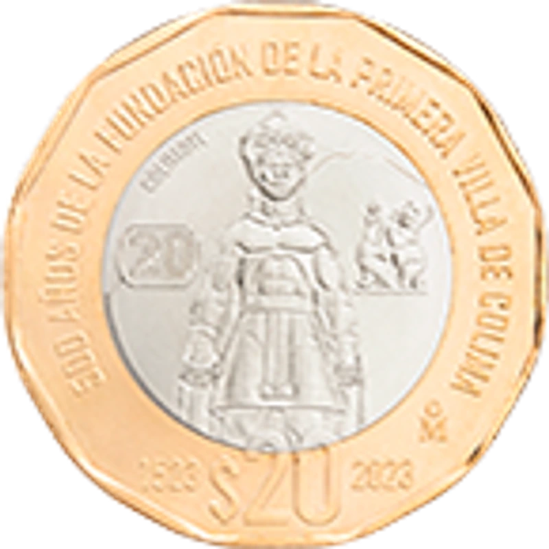 20 Pesos 500 Años de la Fundación de la Villa de Colima 2023