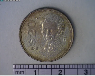 20 Pesos Cuauhtémoc Bronce Aluminio 1989