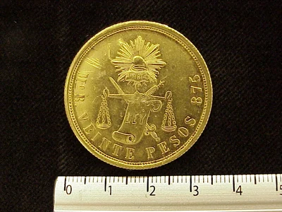 20 Pesos Decimal 1876