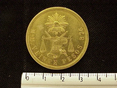 20 Pesos Decimal 1877