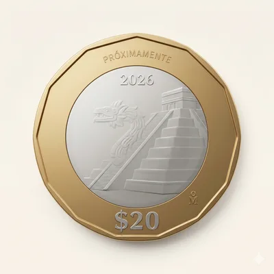 20 Pesos Kukulkán Circulante 2026