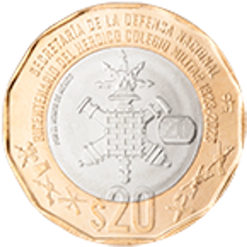 20 Pesos Bicentenario del Heroico Colegio Militar 2023
