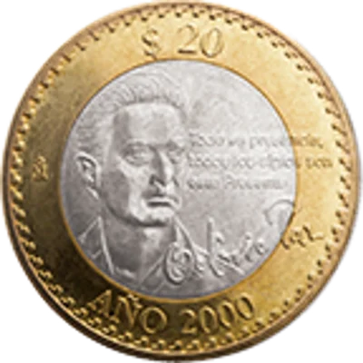 Llegada del Año 2000 y el Inicio del Tercer Milenio. Busto de tres cuartos de perfil a la derecha de Octavio Paz