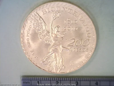 200 Pesos Oro · Bicentenario de la Independencia · 2010