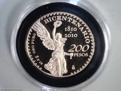 200 Pesos Bicentenario de la Independencia 2010 Proof