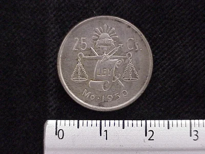 25 Centavos Plata 1950