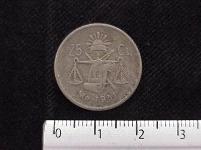 25 Centavos Plata 1951