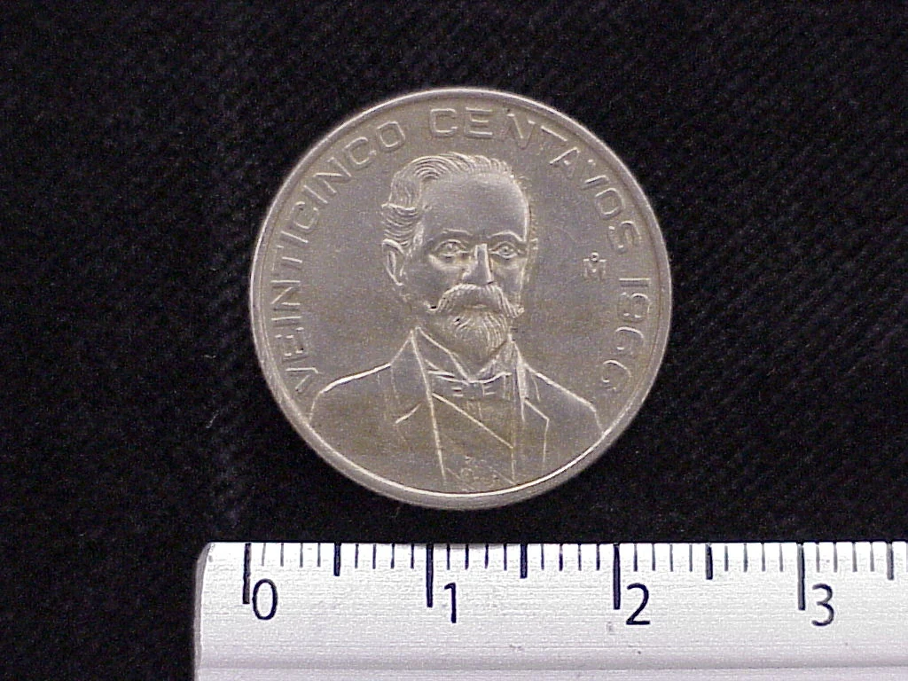 25 Centavos Cuproníquel 1966 (reverso)