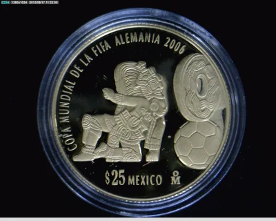 25 Pesos Copa FIFA, Alemania 2006. Proof, encapsulada 2006 Proof