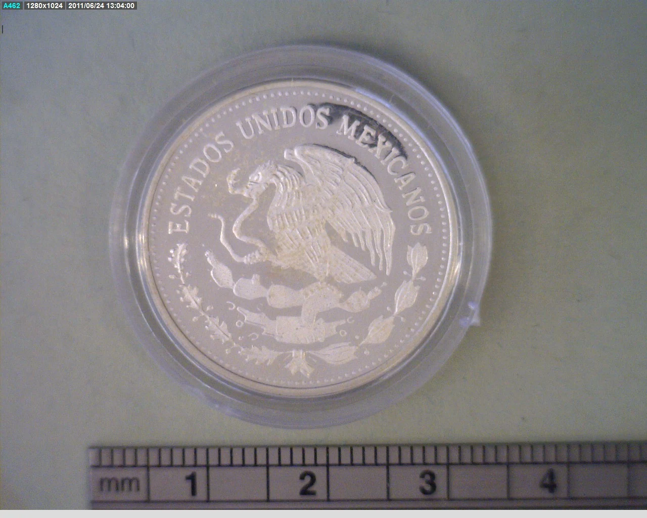 25 Pesos Copa Mundial México 86 (Plata .925) (anverso, Escudo Nacional)