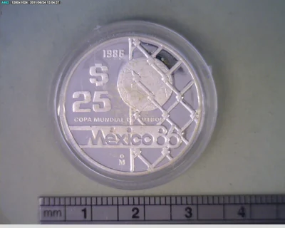 25 Pesos Copa Mundial México 86 (Plata .925)