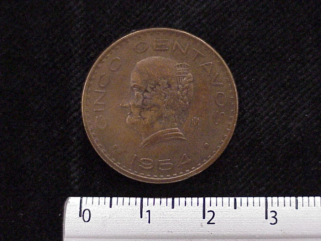 5 Centavos Cobre 1954 (reverso)