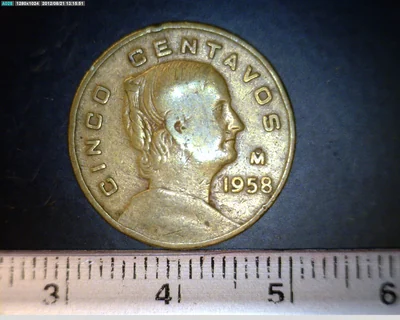 5 Centavos Latón 1958