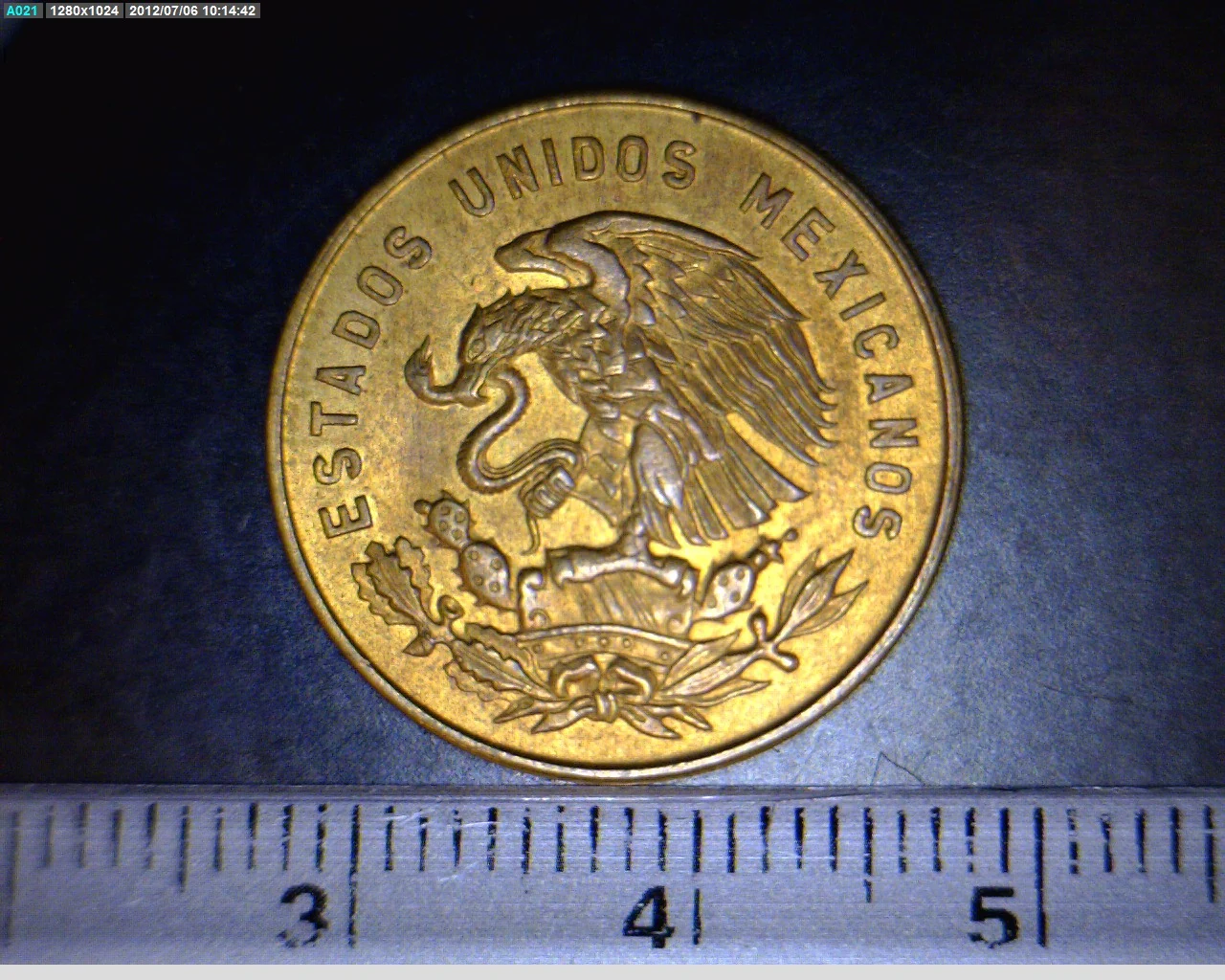 5 Centavos Latón 1965 (anverso)