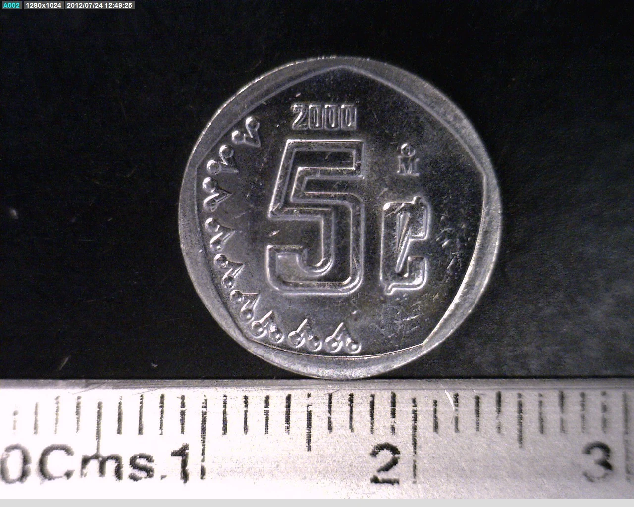 5 Centavos Acero inoxidable 2000 · Reverso