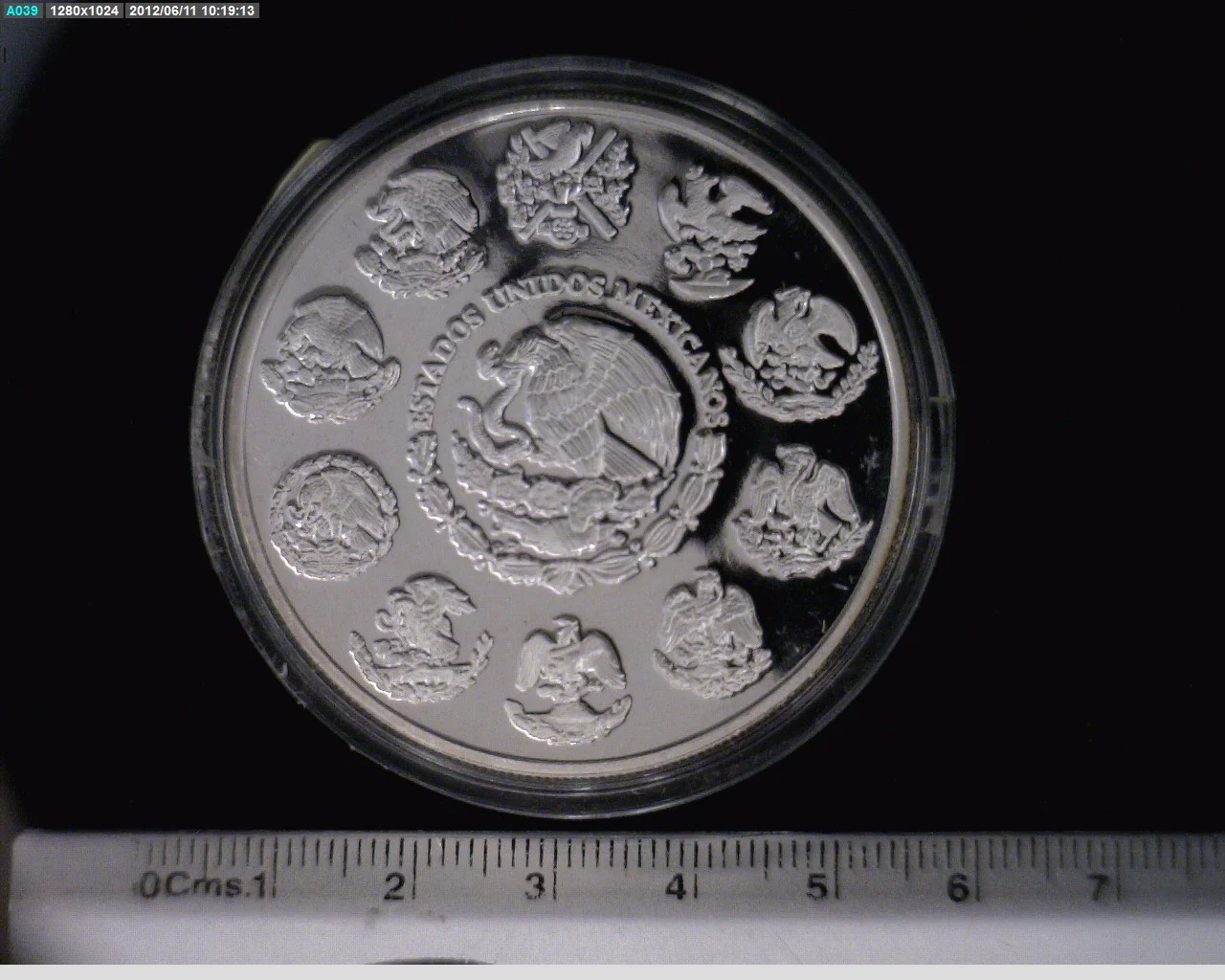 5 oz Libertad Plata 1996 · Inventario Banxico 19224 (anverso)