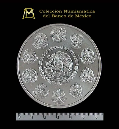 5 oz Libertad Plata 1997 · Inventario Banxico 20858 (anverso)