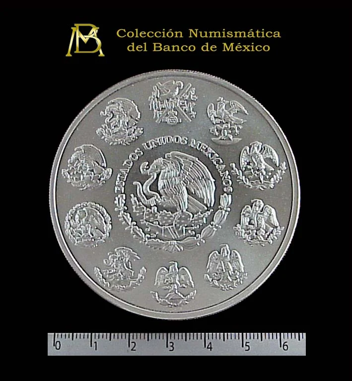 5 oz Libertad Plata 1997 · Inventario Banxico 20858 (anverso)
