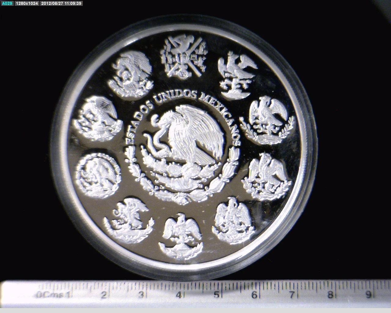 5 oz Libertad Plata 1997 · Inventario Banxico 20974 (anverso)