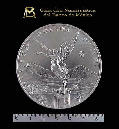 5 Onzas Libertad Plata 1997
