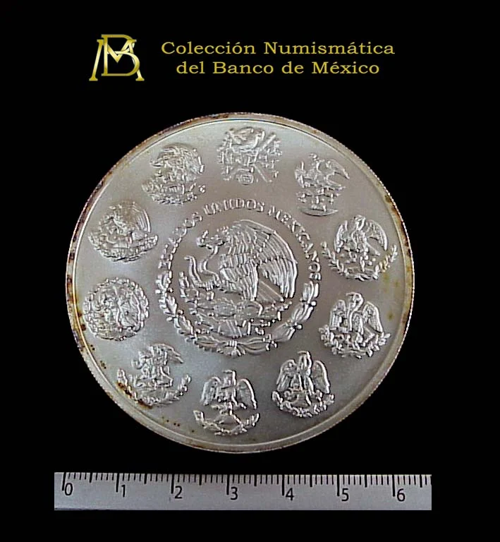 5 oz Libertad Plata 2000 · Inventario Banxico 20851 (anverso)
