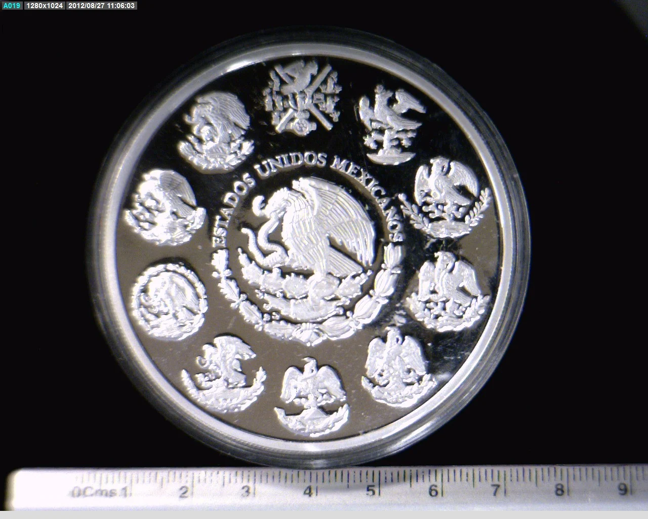 5 oz Libertad Plata 2001 · Inventario Banxico 20979 (anverso)